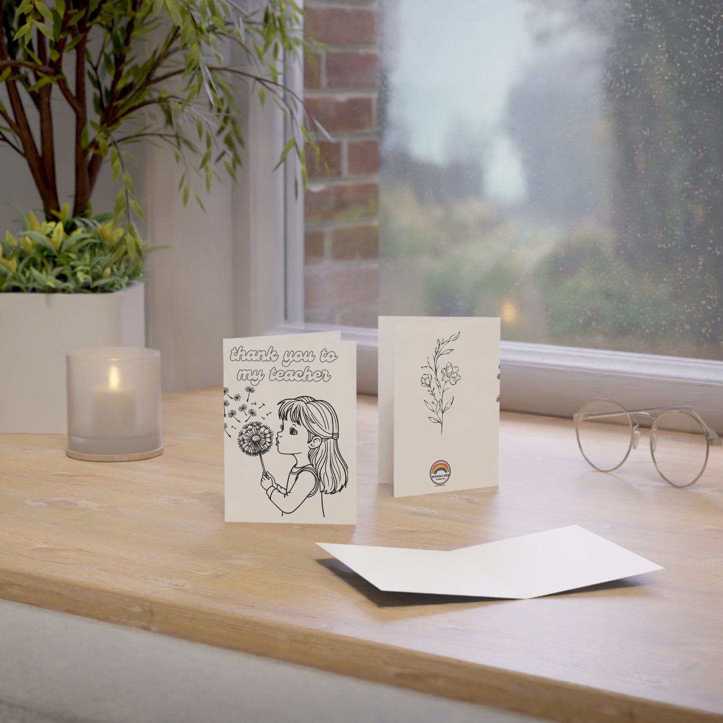 Color Me "thank you teacher" Card