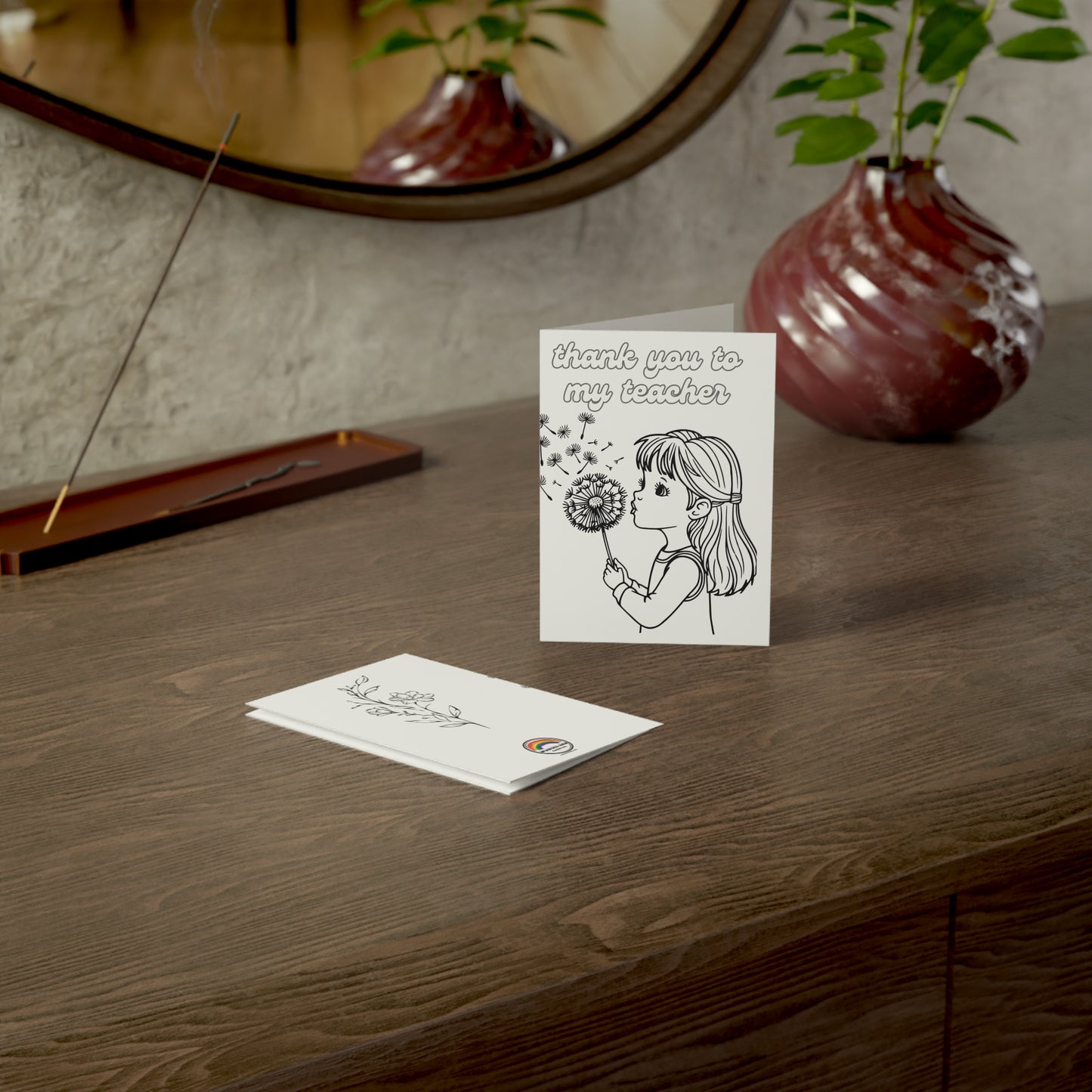 Color Me "thank you teacher" Card